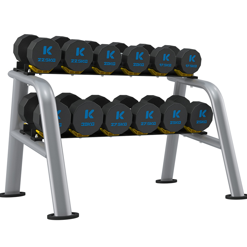 leyu.乐鱼TPU12边哑铃套装室内专业力量运动健身器材YLT-12T 285KG